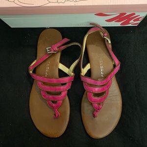 Jeffrey Campbell magnet leather flat sandals 7